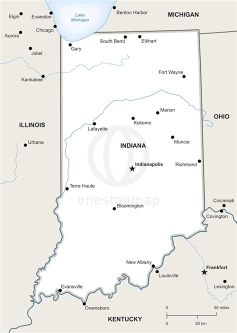 Major Cities In Indiana Map Emelia Morganica