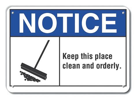 Lyle Aluminum Cleaning Notice Sign Sign Format Ansiosha Format Keep