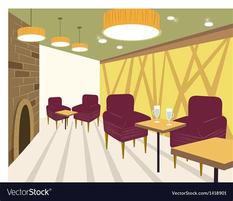 Restaurant Interior Background Royalty Free Vector Image