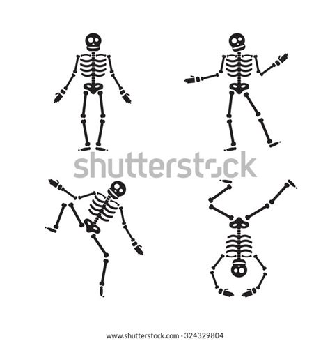 happy halloween skeleton illustration zombie bones stock vector royalty free 324329804