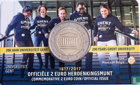 Belgium 2 Euro 2017 Coincard Nld 200 Years Ghent University Km