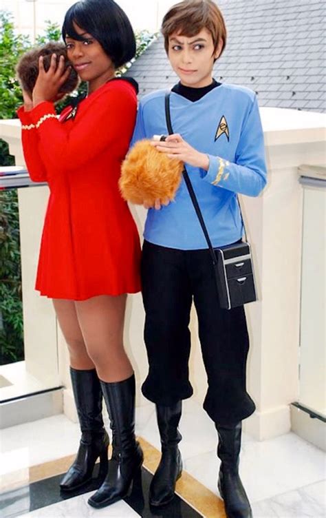 Uhura And Bones Star Trek Costume Star Trek Cosplay Cosplay Outfits
