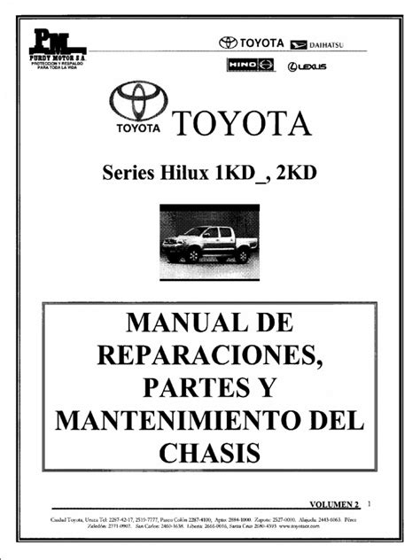 Toyota Manual De Taller Manual De Reparaciones Y Mantenimiento Toyota