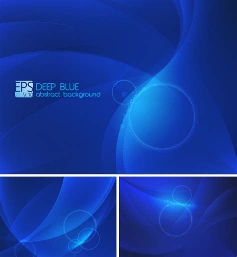 Free Vector Abstract Deep Blue Background With Curves And Halos Titanui