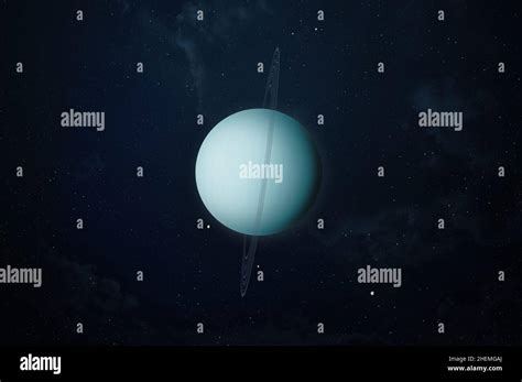 Planeta Urano Urano Y Trece Anillos Cinco Satélites Principales Son
