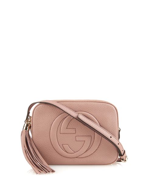 Lyst Gucci Soho Leather Cross Body Bag In Pink