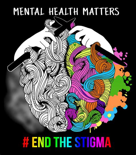 End The Stigma Mental Health Matters Mental Awareness T Digital Art
