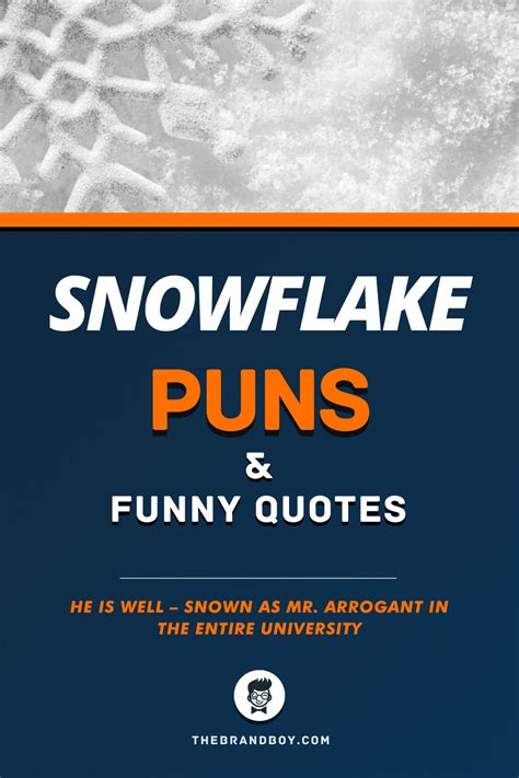 100 Best Snowflake Puns And Funny Quotes Thebrandboycom Puns