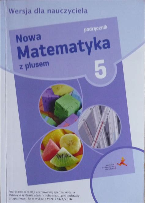 Matematyka Z Plusem 5 Podręcznik STELLIANA NISTOR