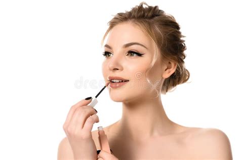 Naked Beautiful Blonde Woman With Makeup Stock Image Image Of Cosmetic Blonde