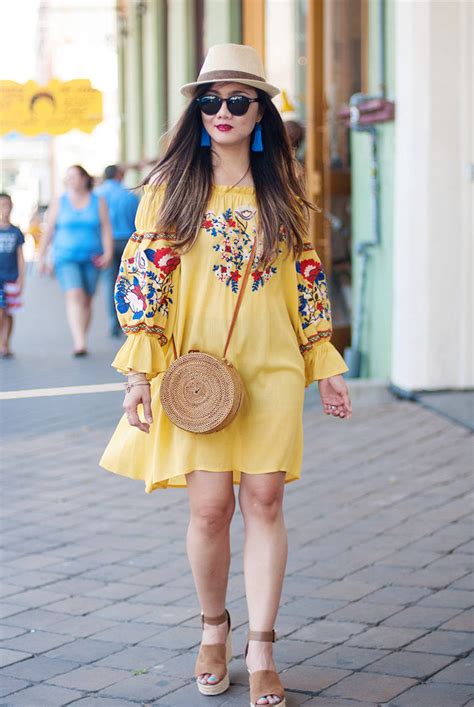 Summer Outfit Inspiration Yet Another Embroidered Off Shoulder Dress Whatever Is Lovely By