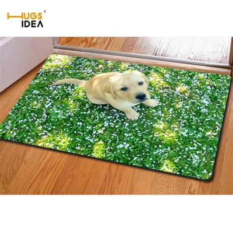 Hugsidea 3d Cute Animal Pug Dog Printed Home Carpet Non Slip Floor