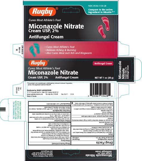 Ndc 0536 1134 Miconazole Nitrate Images Packaging Labeling And Appearance