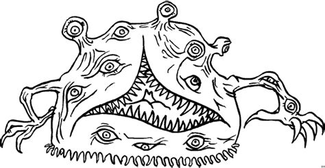 Monster Mit Vielen Augen Ausmalbild Malvorlage Phantasie
