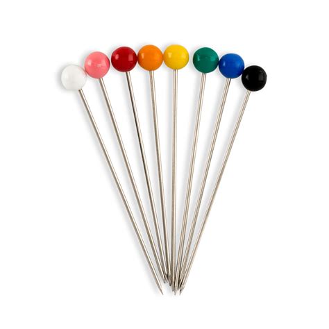Grabbit Steel Sewing Pins 1 12 80pack Assorted Colors