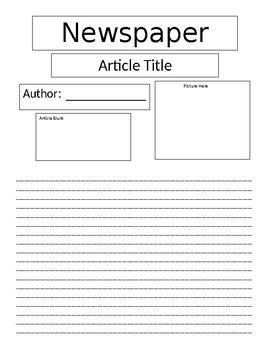 Whether you're revising for exams, or just looking for a quick revision guide, this useful video will help you achieve the perfect mark newspaper article. Newspaper Article Template by Saving Your Prep Period | TpT
