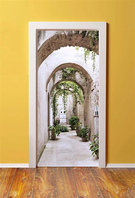 Diy 3d Wall Sticker Mural Home Decor Arched Pathway To Gardens