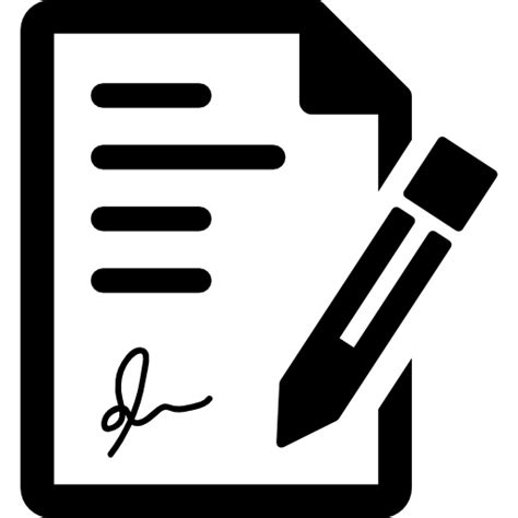 Document Signature Icon Free Documents