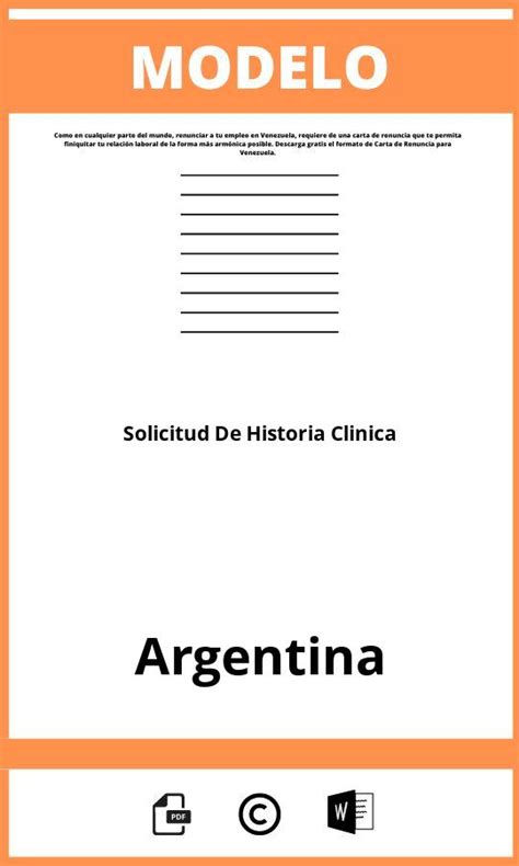Modelo De Solicitud De Historia Clinica Word 2024