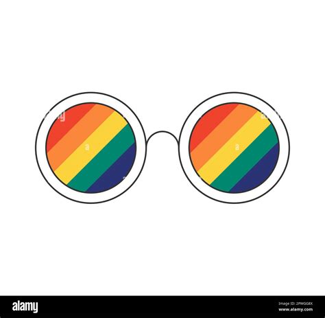 retro groovy framed by rainbow sunglasses vintage hippie funky cartoon round glasses hippy