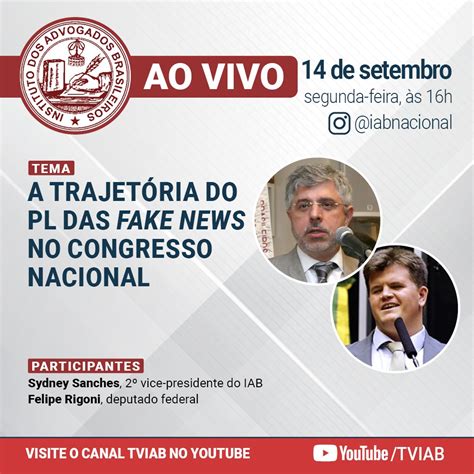 Live Do Iab Debater O Pl Das Fake News No Congresso Nacional Amaerj