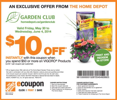 We offer discount home & garden coupons and home & garden promo codes for discounts on online shopping. The Home Depot Garden Club Coupons: Save $10 When You ...