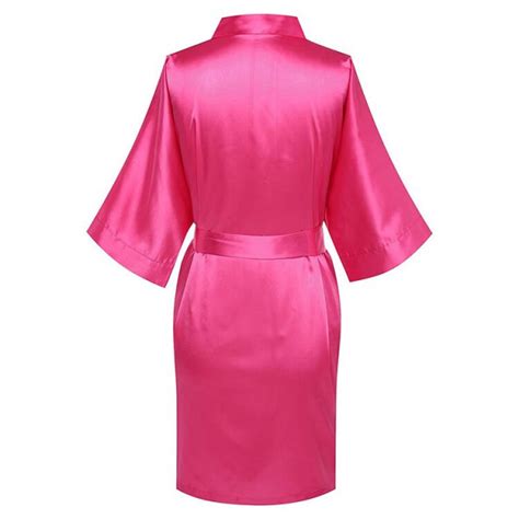 West Kiss Pink Silk Robe Intimate Lingerie Sleepwear 1 Pc West Kiss Hair