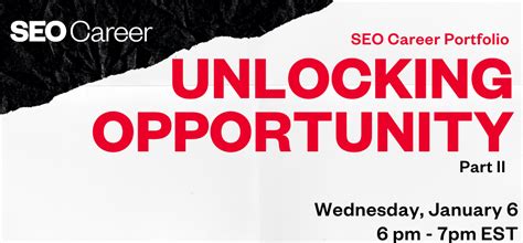 Seo Portfolio Unlocking Opportunity Part Ii Seo Career
