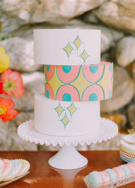 Find over 100+ of the best free wedding cake images. Cheers! Vintage 60s Cocktail Party Wedding Inspiration ...