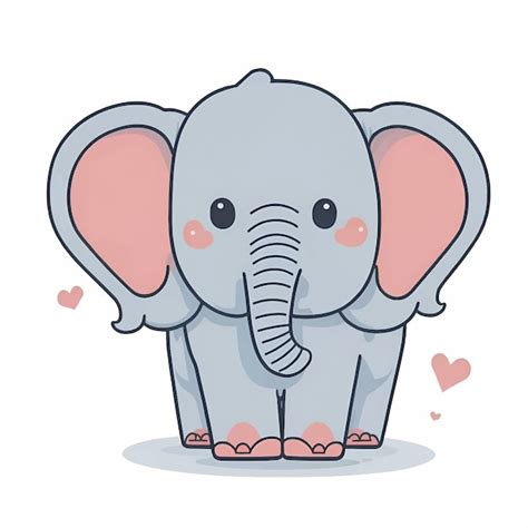 Premium Vector Vector Illustration Of Cute Cartoon Elephant Kawaii