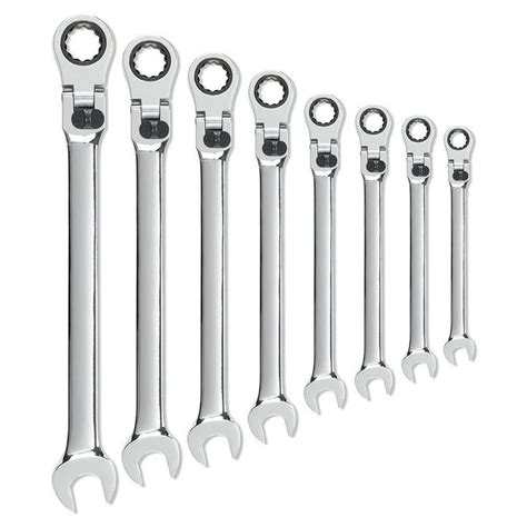 Gearwrench X Large Locking Flex Head Ratcheting Combination Wrench Set 8 Piece Wrench Set