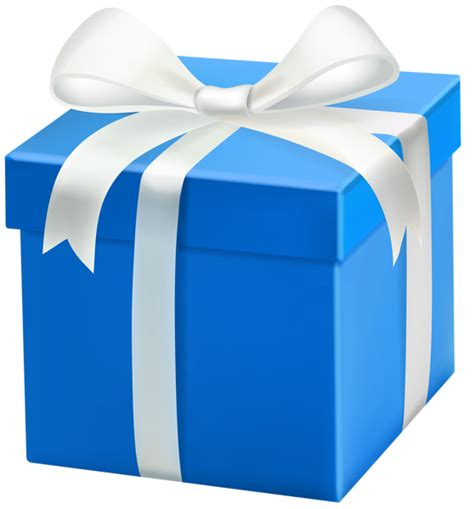 Blue Gift Box Transparent Clip Art Image Artofit