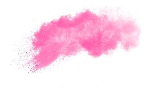 Premium Photo Pink Dust Particles Splash On White Backgroundpink
