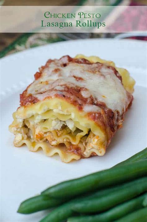 Chicken Pesto Lasagna Rollups Valeries Kitchen