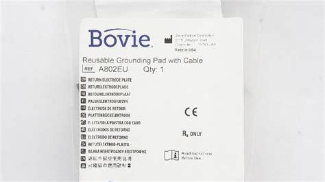 Bovie A802eu Reusable Grounding Pad With Cable Imedsales