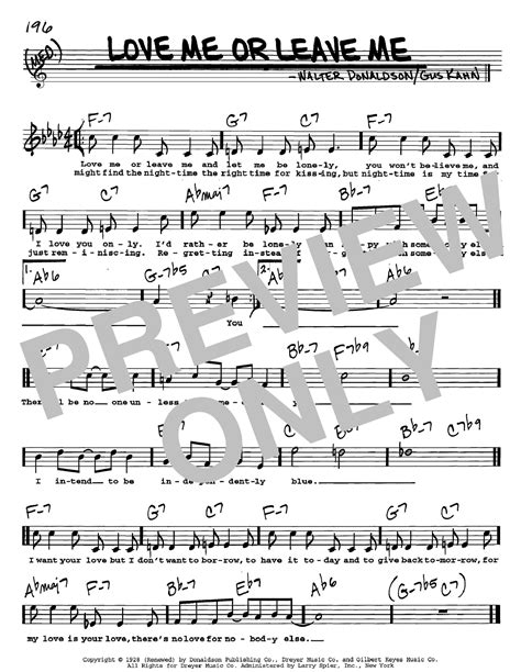 Ruth Etting Love Me Or Leave Me - Love Me Or Leave Me Sheet Music | Ruth Etting | Real Book – Melody