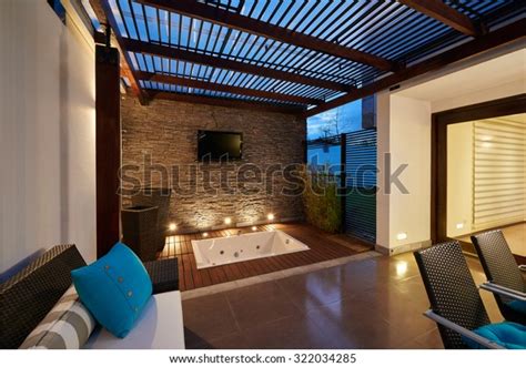 Interior Design Beautiful Modern Terrace Lounge Stock Photo Edit Now