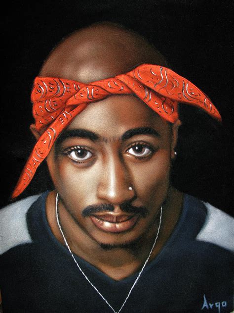 Tupac Shakur Portrait Painting By Argo Pixels