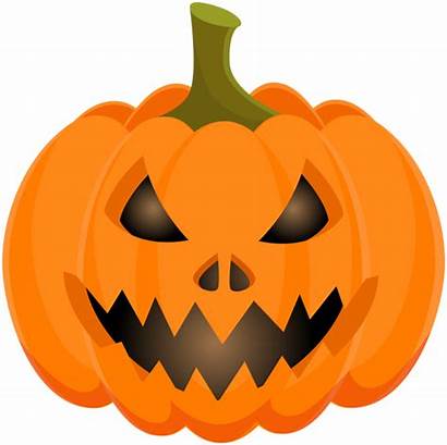 Pumpkin Scary Halloween Clip Clipart Spooky Transparent