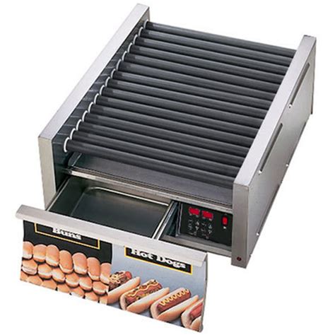 Star Grill Max 50scbde 50 Hot Dog Roller Grill With Bun Drawer