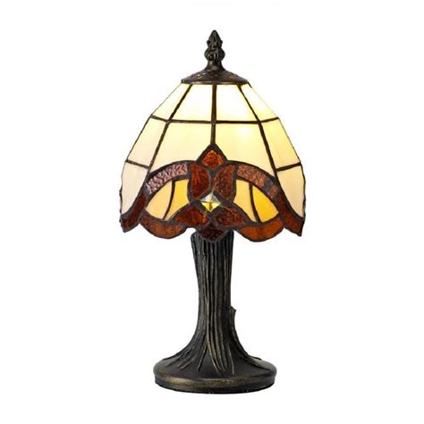 Handcrafted Small Tifffany Table Lamp With Flowing Celtic Knot Motif