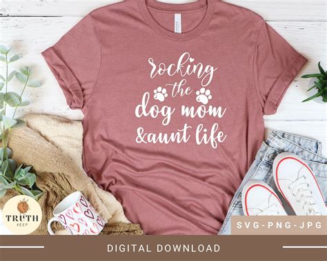 Rockin The Dog Mom And Aunt Life Svg Shirtdog Mama Etsy