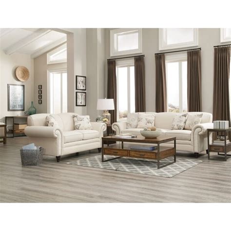 Shop Norah Traditional White 2 Piece Living Room Set On Sale Free