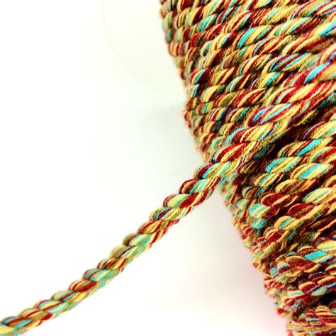 Round Decorative Nylon Knitting Double Braided Colored Polyester Rope