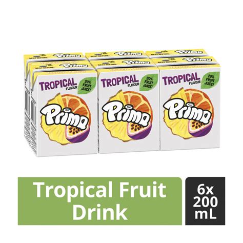 Buy Prima Tropical Fruit Drink Multipack 200ml 6 Pack Coles