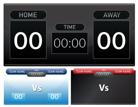 A set of scoreboard template 419240 - Download Free Vectors, Clipart Graphics & Vector Art