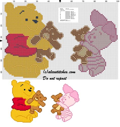 Check spelling or type a new query. Winnie the Pooh and Piglet with teddy bear cross stitch ...