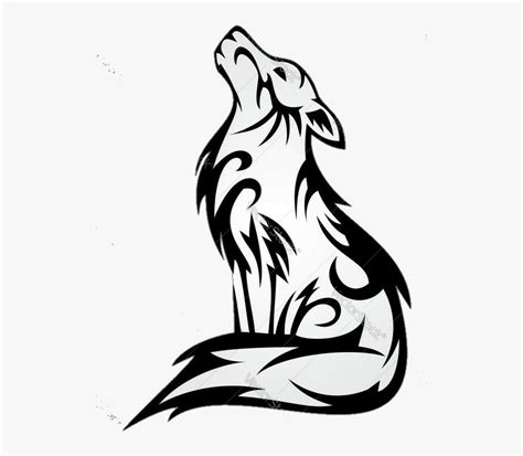 Transparent Wolf Tattoo Png Easy Howling Wolf Drawing Png Download
