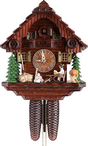 German Cuckoo Clock 8 Day Movement Chalet Style 1200 Inch Authentic