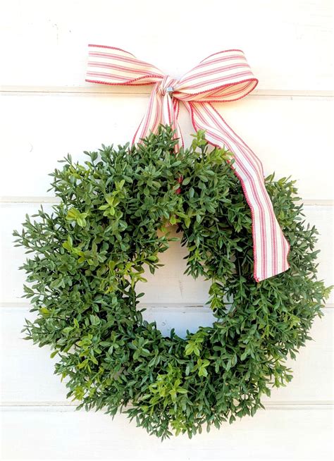 MINI Boxwood Wreath-NEW ENGLAND Boxwood-Window Wreath-Boxwood Wreath-Window Wreath-Artificial ...